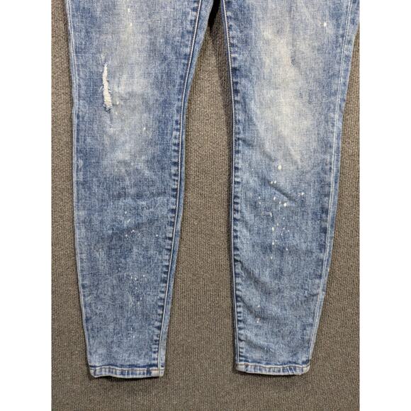 Cabi Jeans Womens 4 (Fits 29x30) Stretch Skinny Stonewash Cinch Carpenter Paint - Picture 2 of 13